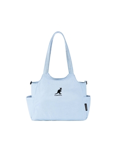 Нейлоновая сумка-шоппер среднего размера унисекс светло-серая слоновая кость персиковый розовый черный, Sky Blue Kangol