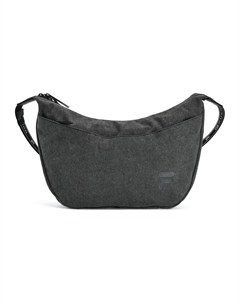 Тканевая наплечная сумка через плечо ультрамаленькая унисекс выстиранная серая, Washed Gray Fila fusion