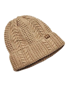 Под брендом женская шапка из полиэстера верблюжьего коричневого цвета Under armour