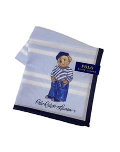 Шёлковый шарф унисекс светло-голубой, Light Blue Polo ralph lauren