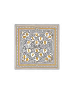 HERMES Шёлковый шарф женский серый, Gray Hermès