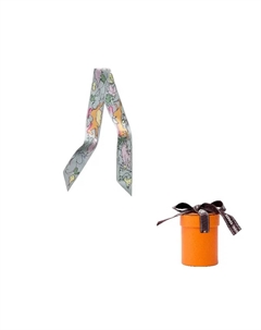 HERMES Шёлковый шарф женский серый, Gray Hermès