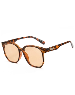 Квадратные солнцезащитные очки TR90 унисекс, Leopard Print Tea Brown Frame W03 Cyxus