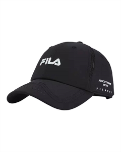 Бейсболка из полиэстера и эластана женская черная, Black Fila