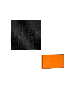 HERMES Вязаный шарф женский черный, Black Hermès