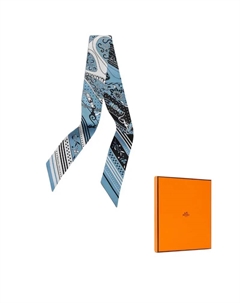 HERMES Шёлковый шарф, Blue Hermès