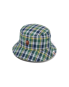 Bape Мини Bape Check Бакетная Шляпа, Зеленый GRX A bathing ape®