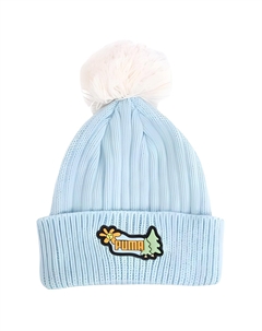 Акриловая детская шапка серебристо-серая с верблюжьим оттенком, Silver Gray Puma