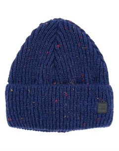 Шапочка Girl-Beanie из трикотажной пряжи с подкладкой и отворотом, синий Maximo