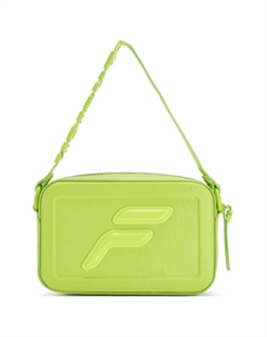 Полиуретановая наплечная сумка женская ультрамаленькая неоновый желто-зеленый, флуоресцентный желто-зеленый Fila fusion