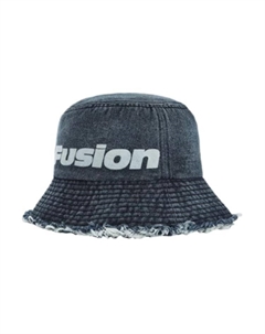 Хлопковая панама унисекс постиранная серая Fila fusion