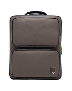 Полиэстеровый одноплечевой кроссбоди с возможностью ношения на двух плечах портативный портфель мужской серо-зеленый Emporio armani