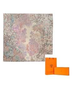 HERMES Кашемировая шелковая шаль женская розовая, Pink Hermès