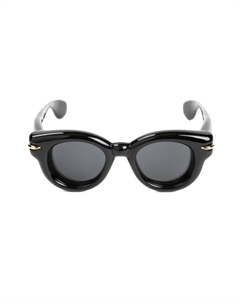 Круглые солнцезащитные очки женские черные Loewe