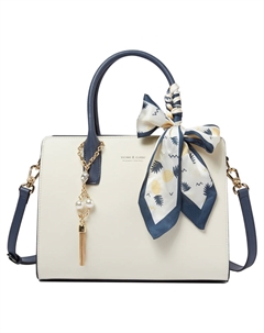 Сумка через плечо из коровьей кожи, средний размер, цвет экрю/тёмно-синий, тёмно-синий L2 Tucano