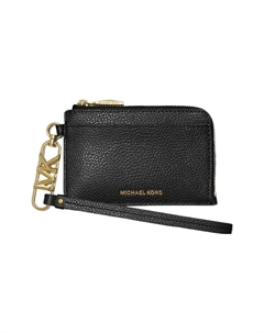 Кожаный картхолдер Cow Leather Card Holder Trumpets женский черный Michael kors