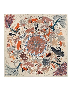 Кашемировая, Шелковая Шаль Mulberry Женская Многоцветная HERMES Hermès