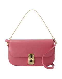 Гладкая кожа растительного дубления портативная сумка через плечо женская розовая A.p.c.