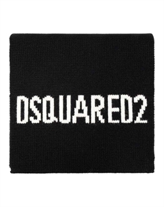 Шерстяной шарф с логотипом интарсия, Black Dsquared2