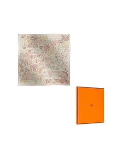 HERMES Шёлковый шарф Mulberry розовый, Pink Hermès