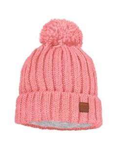 Детская шапка в рубчик с помпоном и флисовой подкладкой - шапка, Ash Rose Maximo
