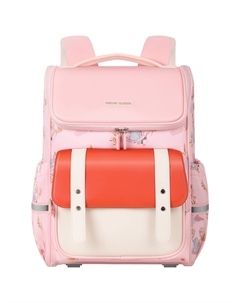 Марвел серия полиэстер водоотталкивающий вместительный многоуровневый рюкзак стандартный детский, Pink Orange/Spine Protection/Aisa [Grades 1-3] Disney