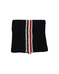 Вязаный шарф мужской черный, Black Thom browne