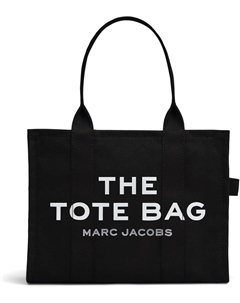 Сумка-тоут The Trompe L'oeil Charm Canvas Medium Tote Bag, цвет Black Multi Marc jacobs
