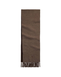 Шерстяной вязаный шарф женский коричневый, Brown Polo ralph lauren