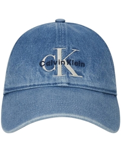 Хлопковая бейсболка унисекс джинсового синего цвета, VHJ-Denim Blue Calvin klein