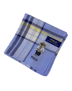 Шёлковый шарф унисекс синий, Blue Polo ralph lauren