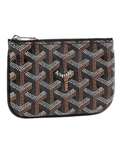 Кожаный ключница на холсте унисекс черный Goyard