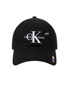 Хлопковая бейсболка унисекс, Black Calvin klein