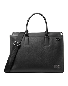 Кожаный портфель средний мужской черный Michael kors