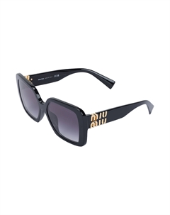 Солнцезащитные очки с логотипом на дужке и увеличенной оправой Miu miu