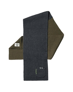 Акриловый шерстяной полиамидный вязаный шарф унисекс разноцветный, Dark Gray Uniqlo