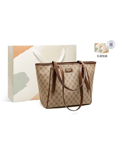 ПВХ сумка-шопер через плечо большая женская кофе 15 минут, H1183EX3 экрю 15 mins