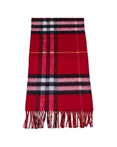 Кашемировый шерстяной вязаный шарф унисекс красный, Red Burberry