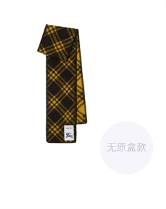 Шерстяной вязаный шарф, Chocolate Brown/Crown Yellow Burberry