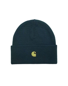 Акриловая шапка мужская синяя, Blue Carhartt wip