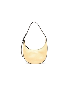 Roseau Essential Кожаная Сумка-Полумесяц из Телячьей Кожи, Женская Желтая Сумка через Плечо Longchamp