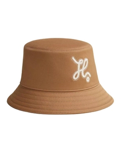 HERMES Женская желтая панама из хлопка эластана и шелка, Yellow Hermès