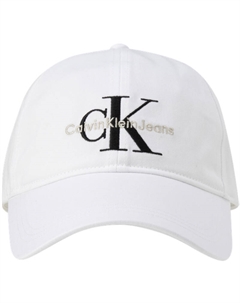 CK/ 100% Хлопок Бейсболка с Изогнутым Козырьком Унисекс Белый, 391-White Calvin klein