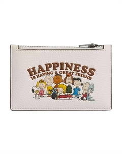 Арахисовый кожаный картхолдер мини мужской мел, Chalk Coach