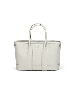 HERMES Неогарден 23 Мини-сумка садовая из холста с кожаными вставками женская 8 л бетон серый Hermès