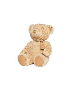 Меховой брелок из коровьей кожи Coach