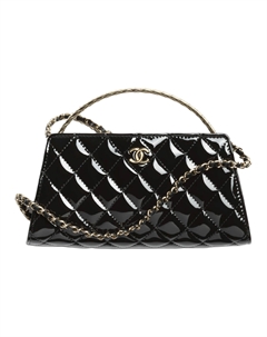 Лаковая кожаная сумка женская черная Chanel