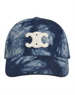 Хлопковая бейсболка унисекс синяя, Blue Celine