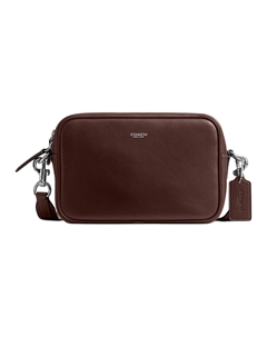 Кожаная сумка для фотоаппарата через плечо унисекс средний размер кленовый коричневый Coach