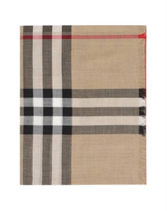 Шерстяной вязаный шарф унисекс кофейный, Coffee Burberry